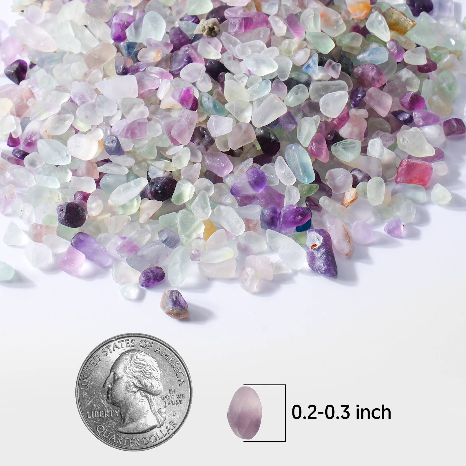 Purple Crystal Pebbles Polished River Rocks Decorative Rock