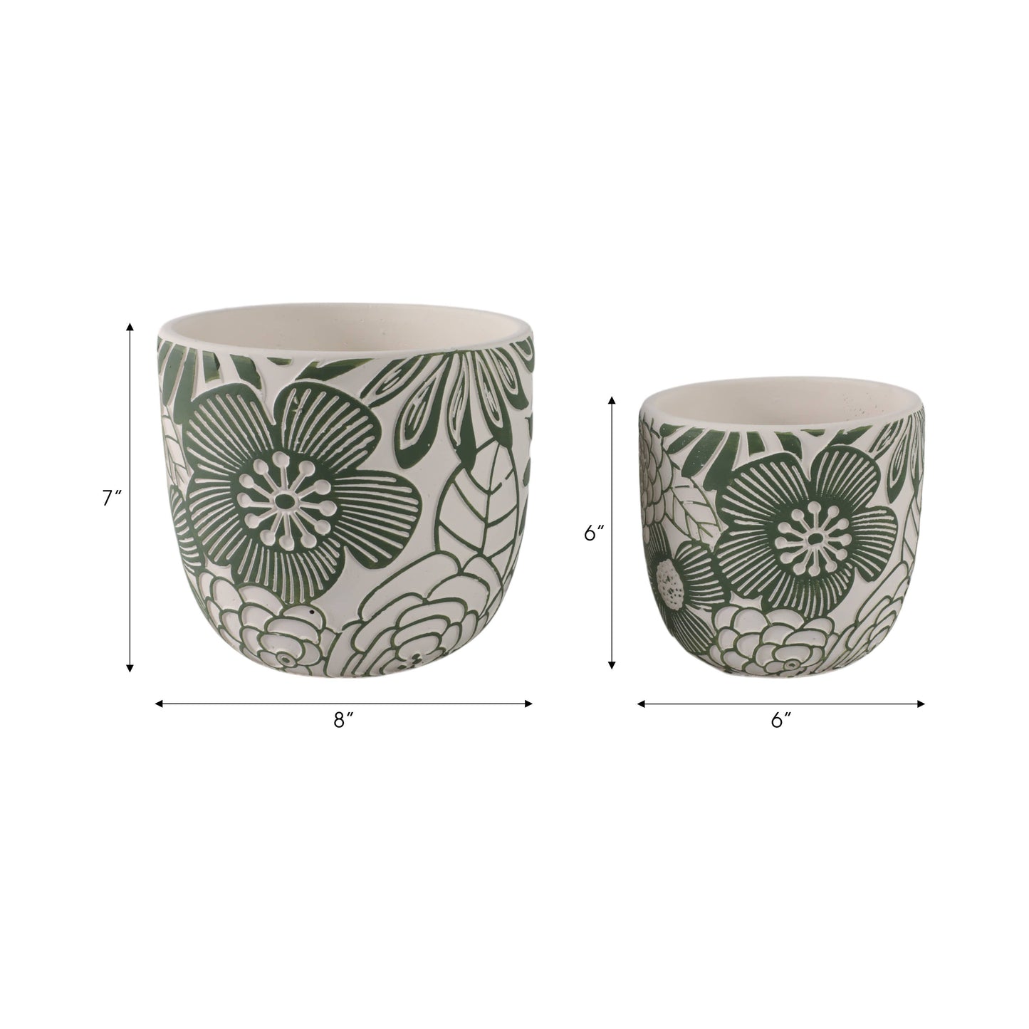 Ceramic Floral Power Planters