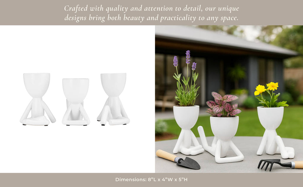 White Ceramic Sitting Humans