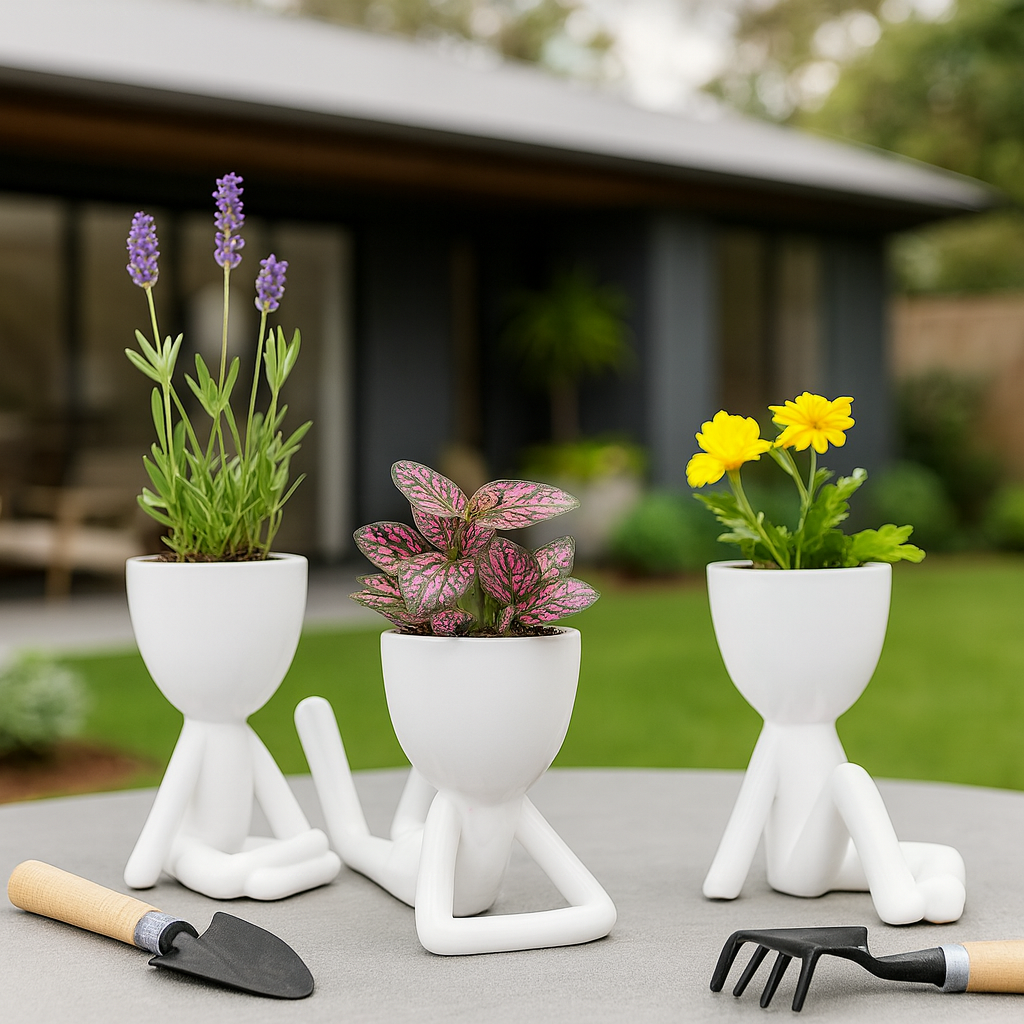 White Ceramic Sitting Humans