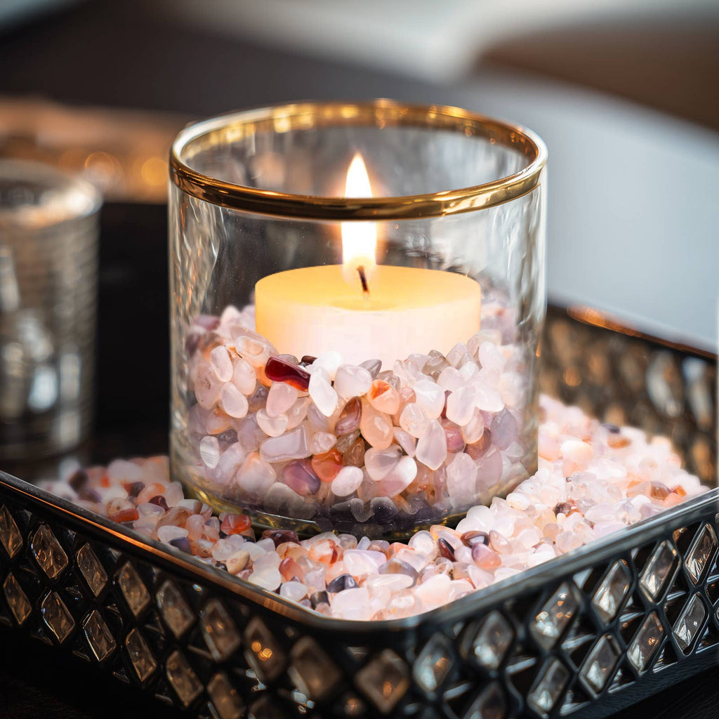 Clear Crystal Pebbles, Polished River Rocks Decorative Rocks