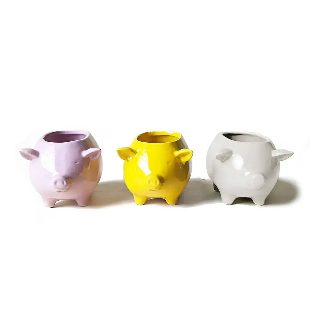 Pig Planter - Ceramic Animal Succulent Pot 3in 2 Colors