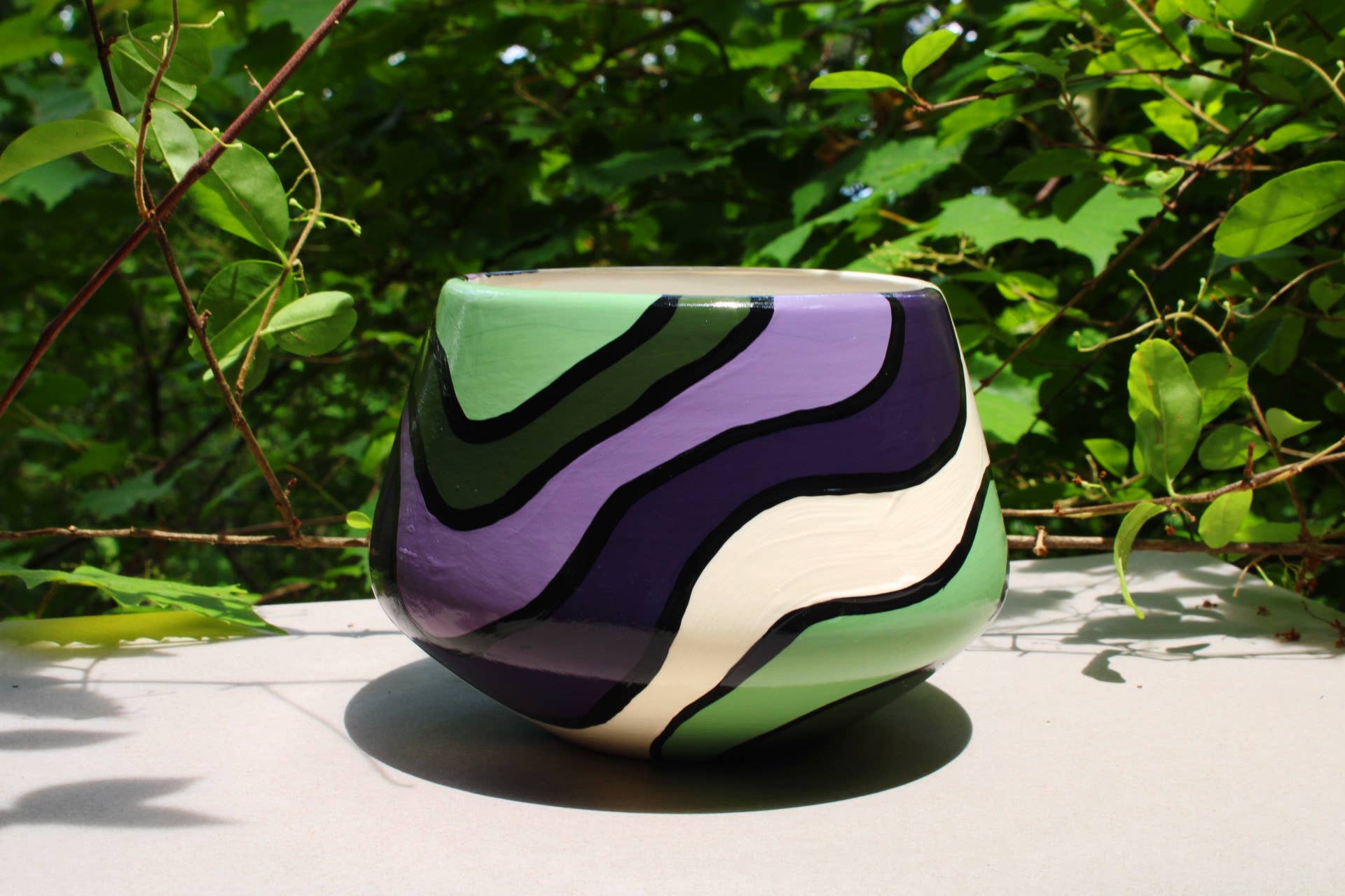 Flora Planter Pot | Ceramic | Design: Hazey Wavy