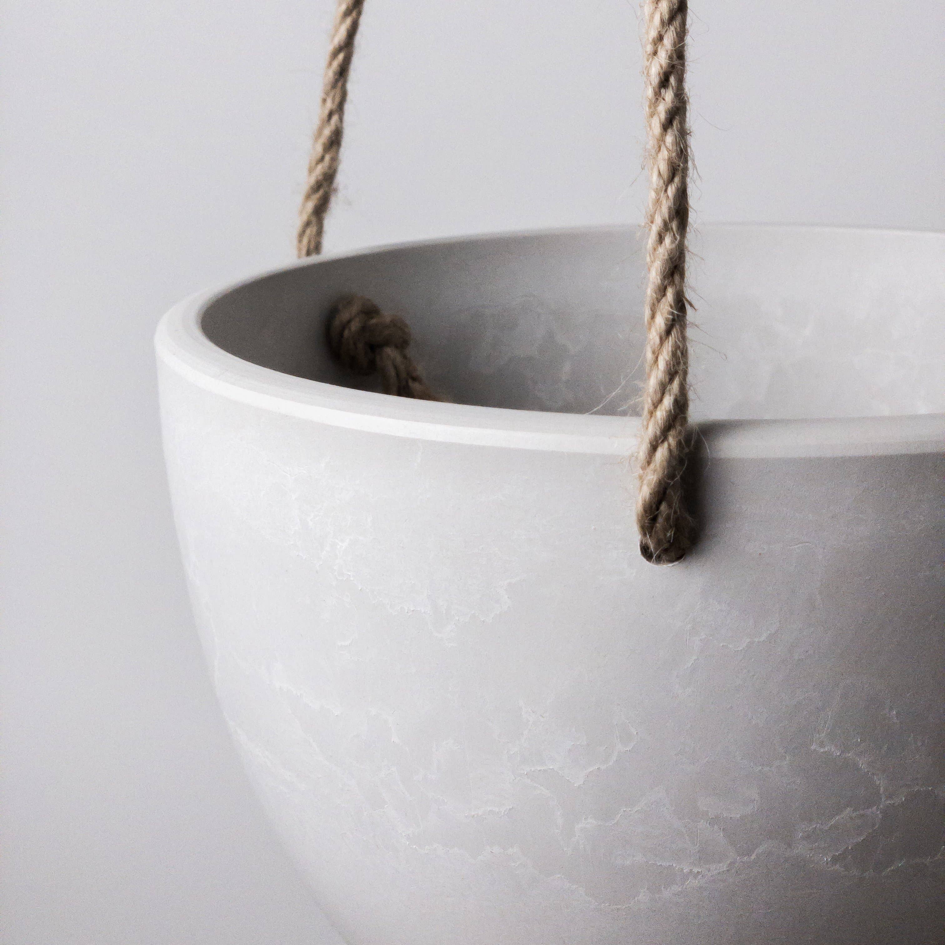 8" | 12" Signature Stone Hanging Planter Pot | 4 Colorways