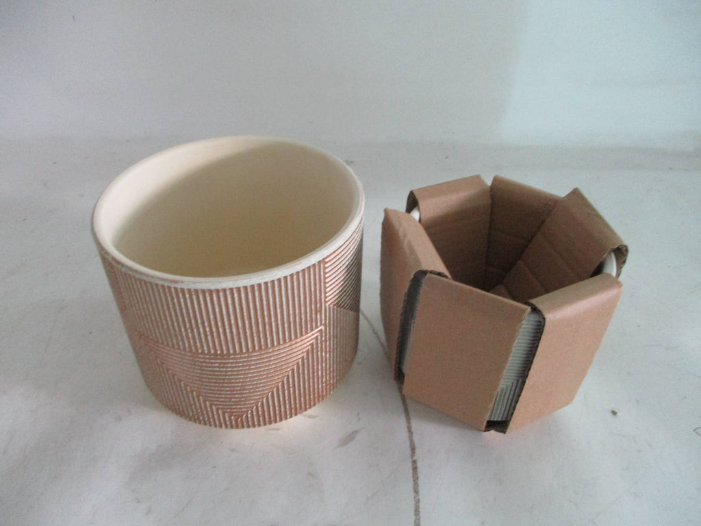 METALIC GROOVES PLANTER 6.69"