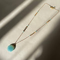 Chalcedony and Sequin Necklace