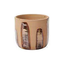 Bronze Brushtroke Pot 7.75"
