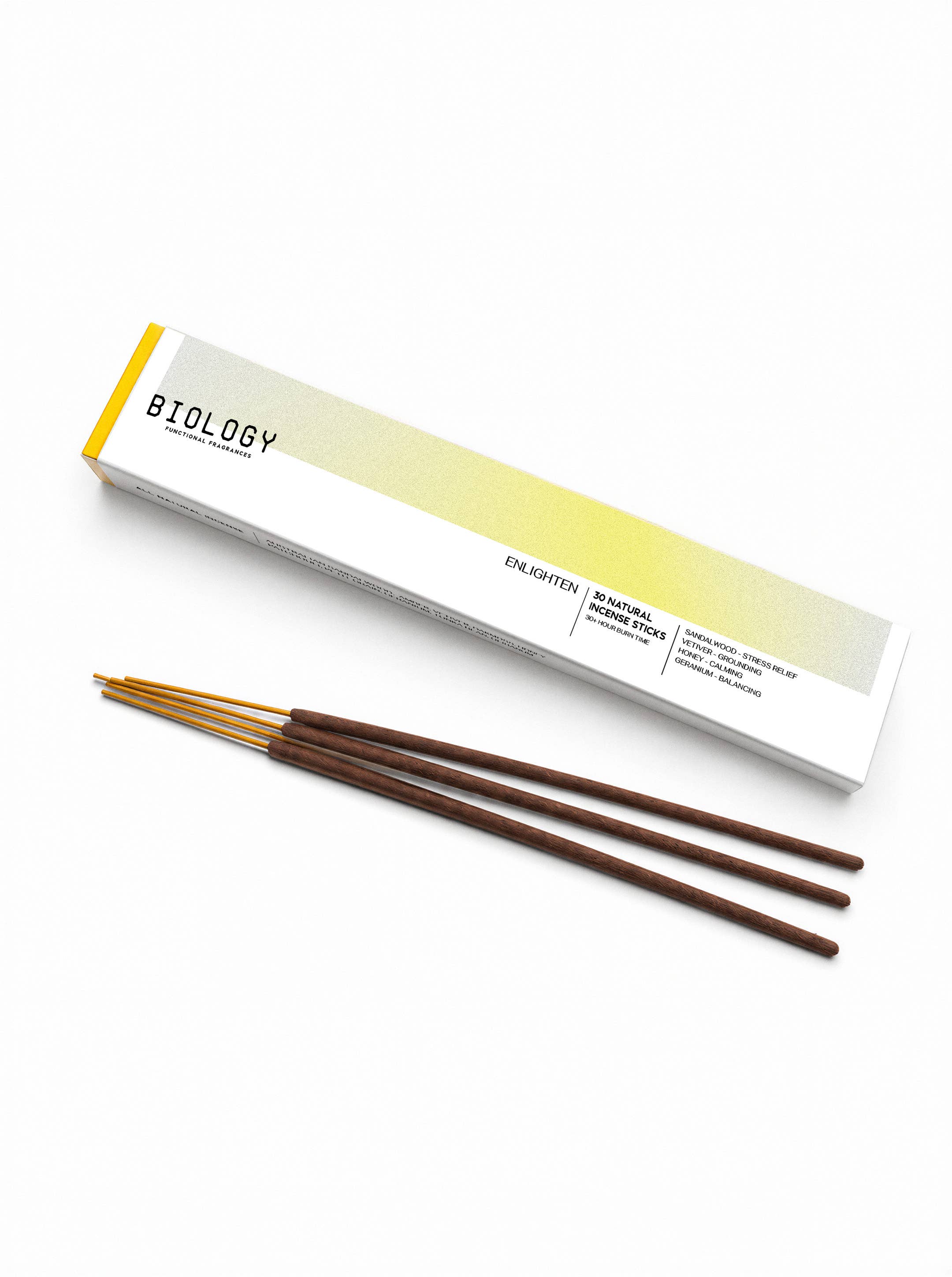 ENLIGHTEN | Sandalwood, Vetiver, Honey | Natural Incense