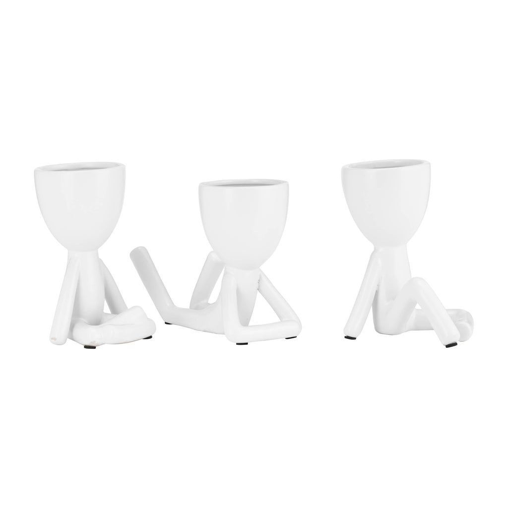 White Ceramic Sitting Humans