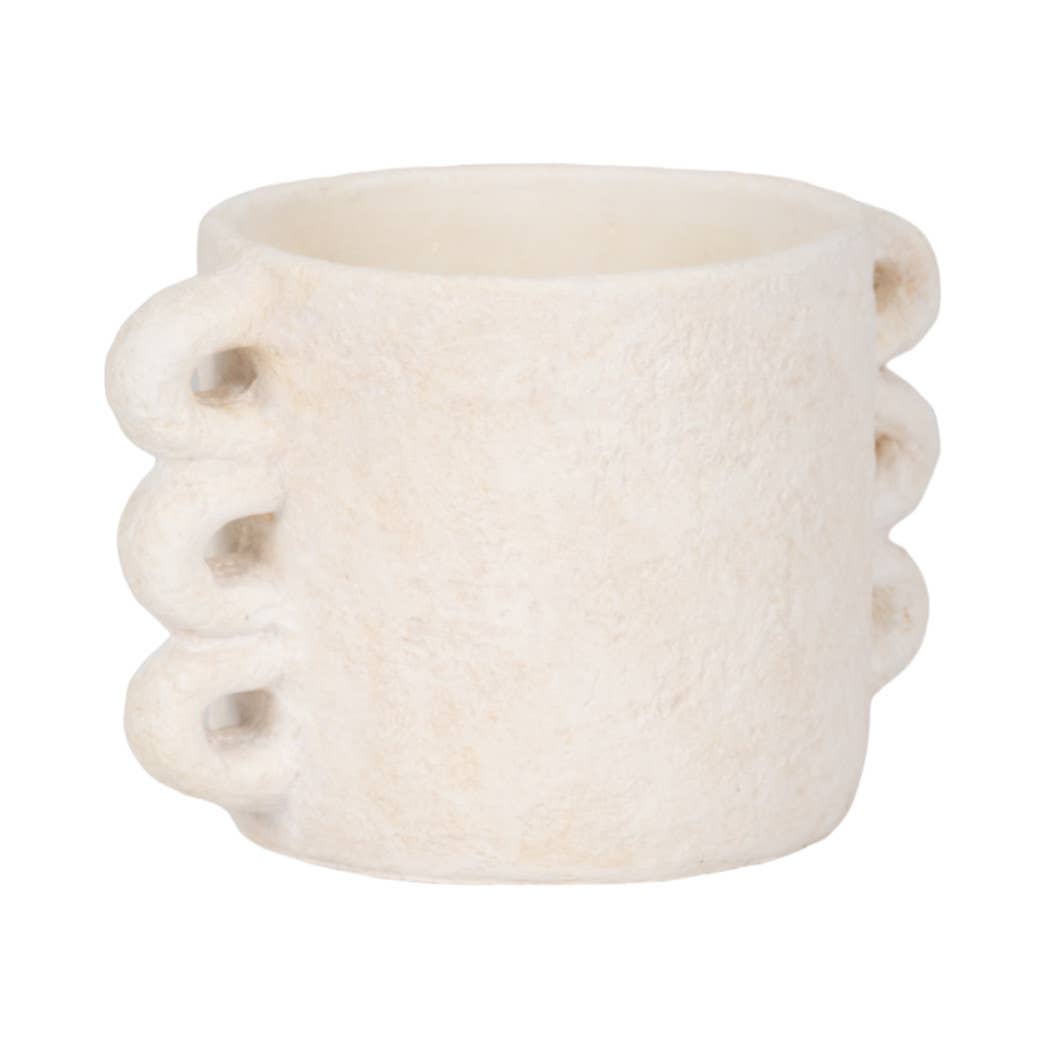 White Ceramic Round Multi-Loop Arch Handle