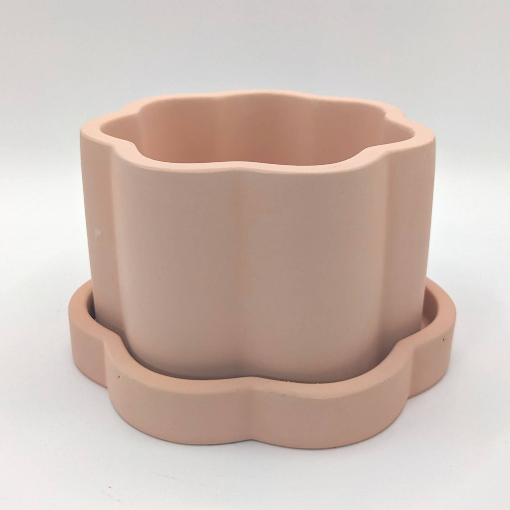 Groovy Colorful Plant Pot | 4" with Drain and Tray