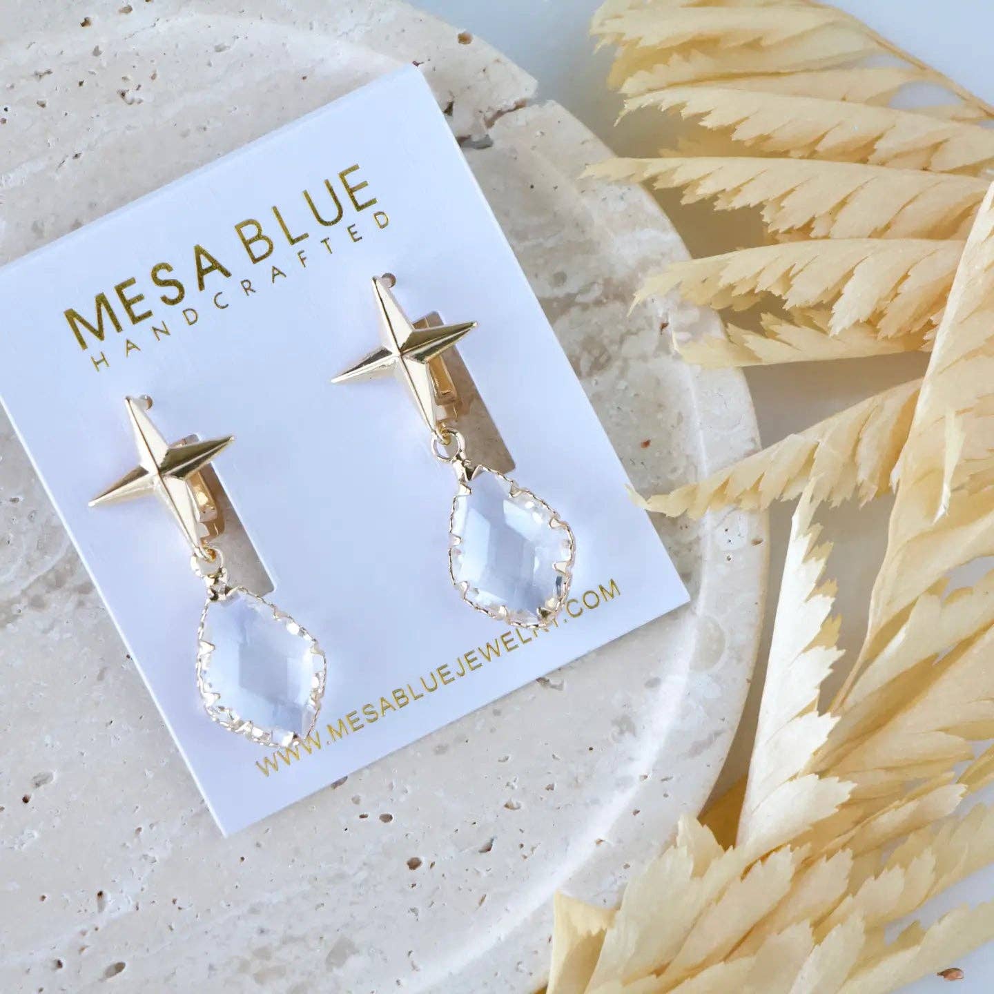 Cystal Opalite Star Earrings
