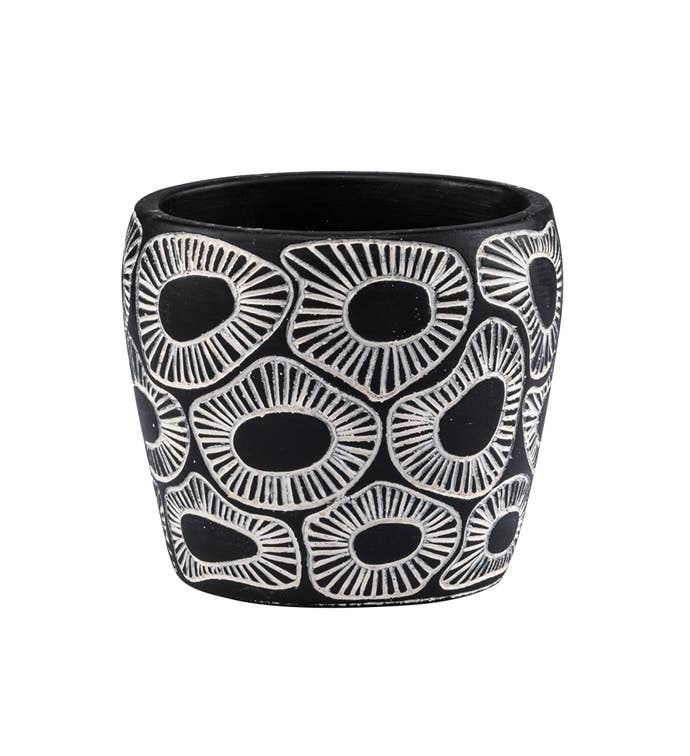 Black Amoeba Planter - Geometric - Modern  Item #17784