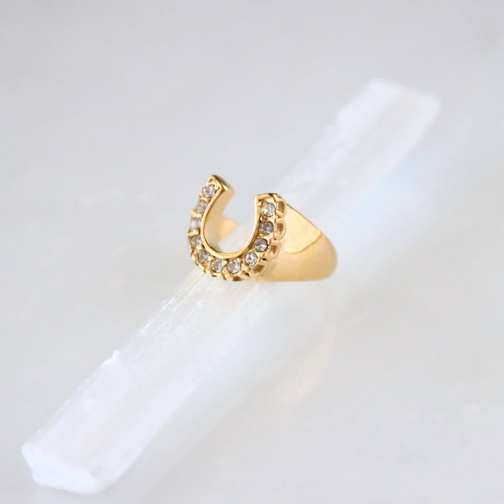 Zircon Horseshoe Ring