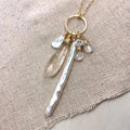 Pearl Cluster Long Necklace