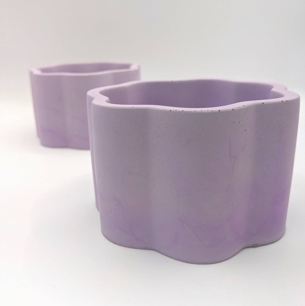 Groovy Colorful Plant Pot | 4" with Drain and Tray