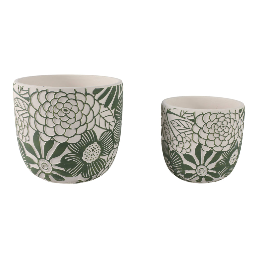 Ceramic Floral Power Planters