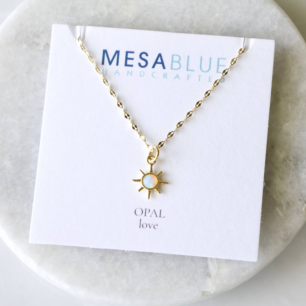 Opal Sun Necklace
