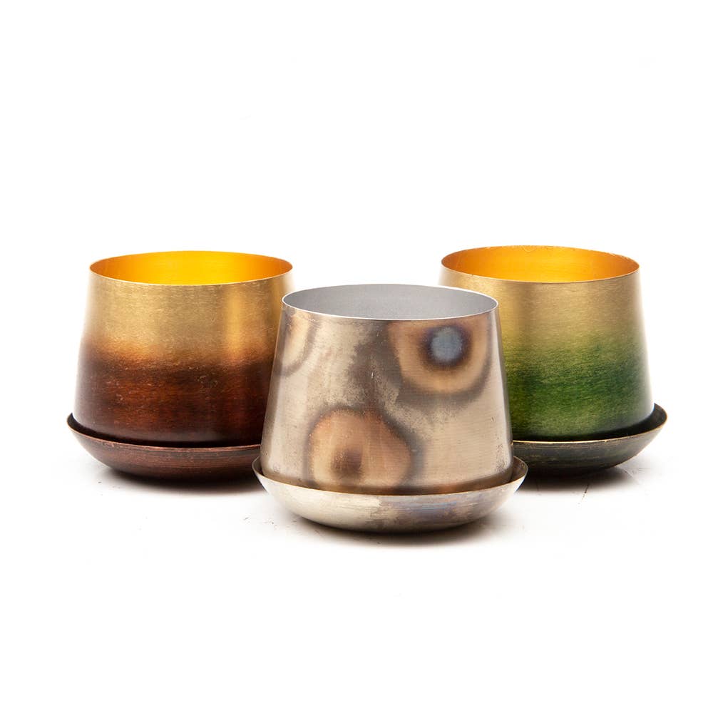 Metal Two Tone Pot - Joe Drainage 3.5-5in 8 Colors