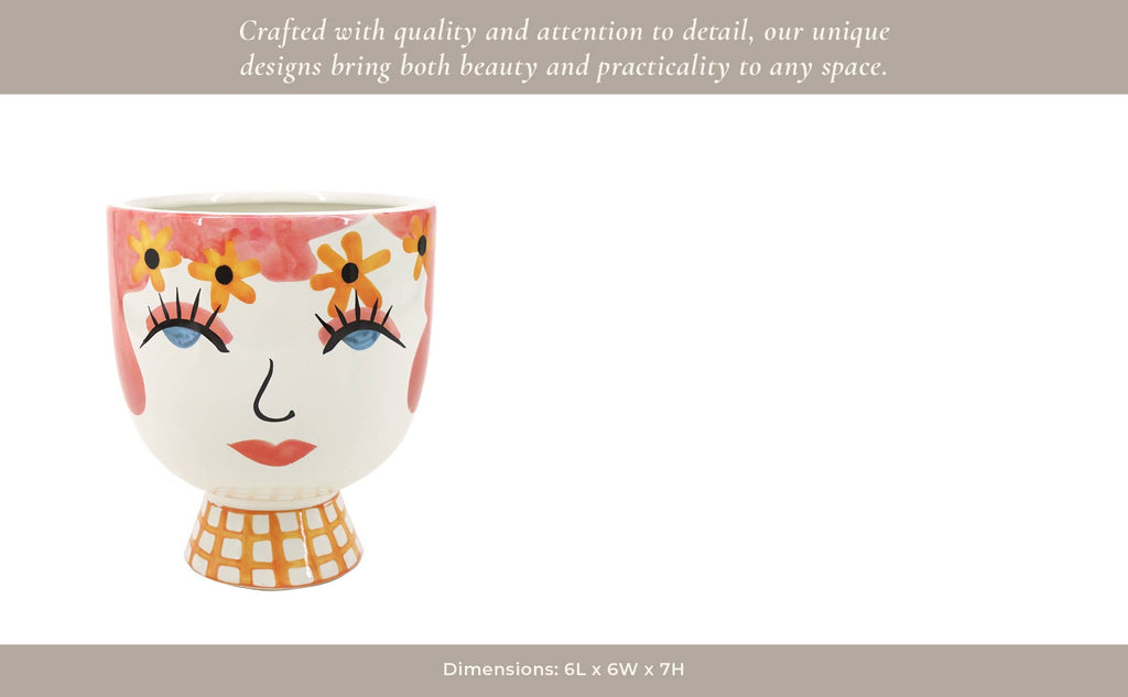 Pink Ceramic Frida Face Pretty Eyelash