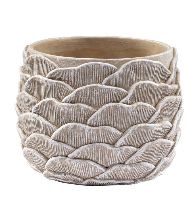 Beige Flower Petals Planter #17790