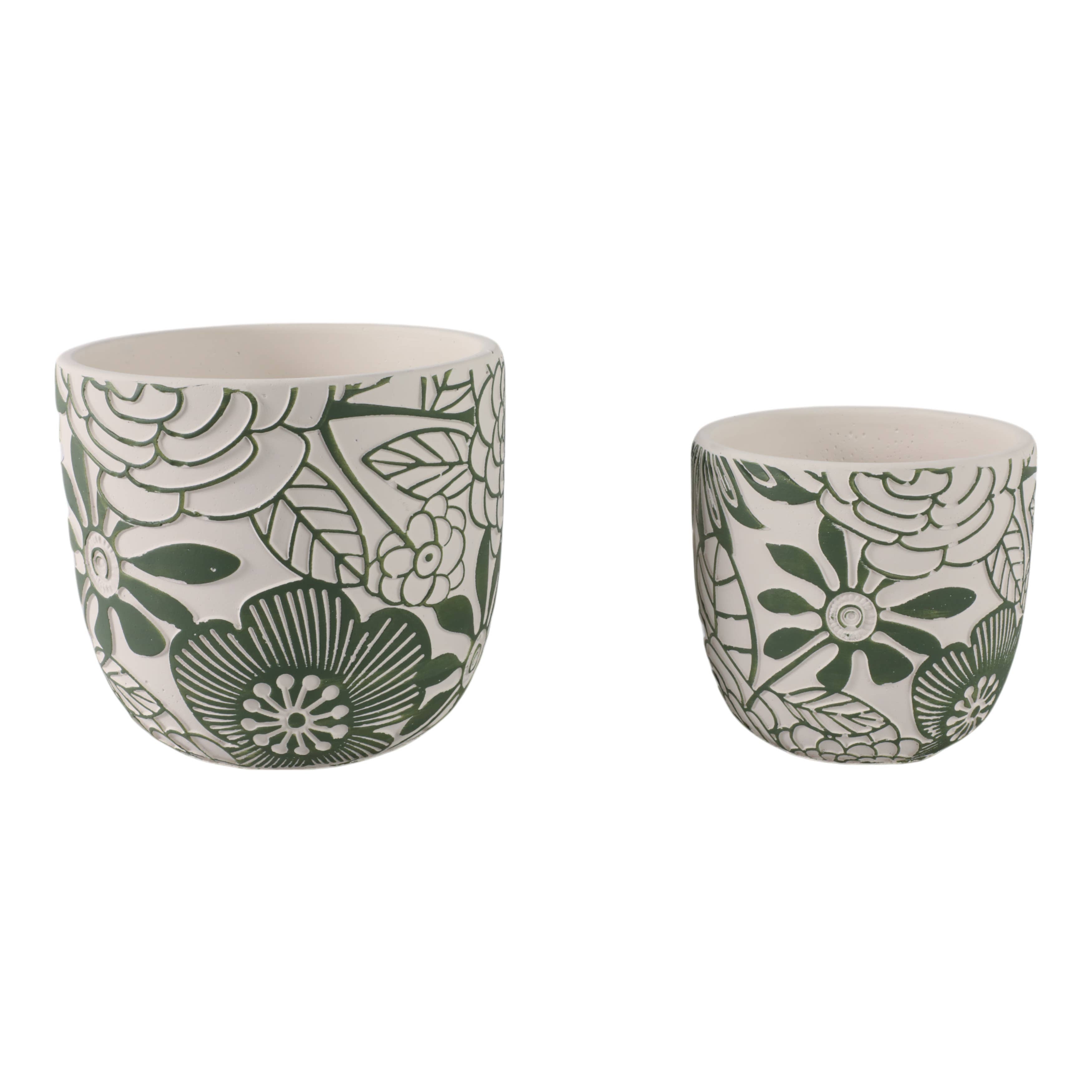 Ceramic Floral Power Planters