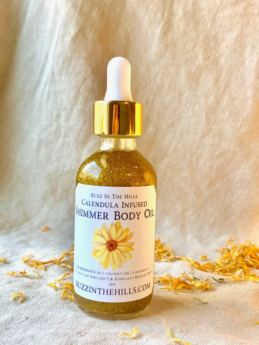 Calendula Shimmer Herbal Body Oil