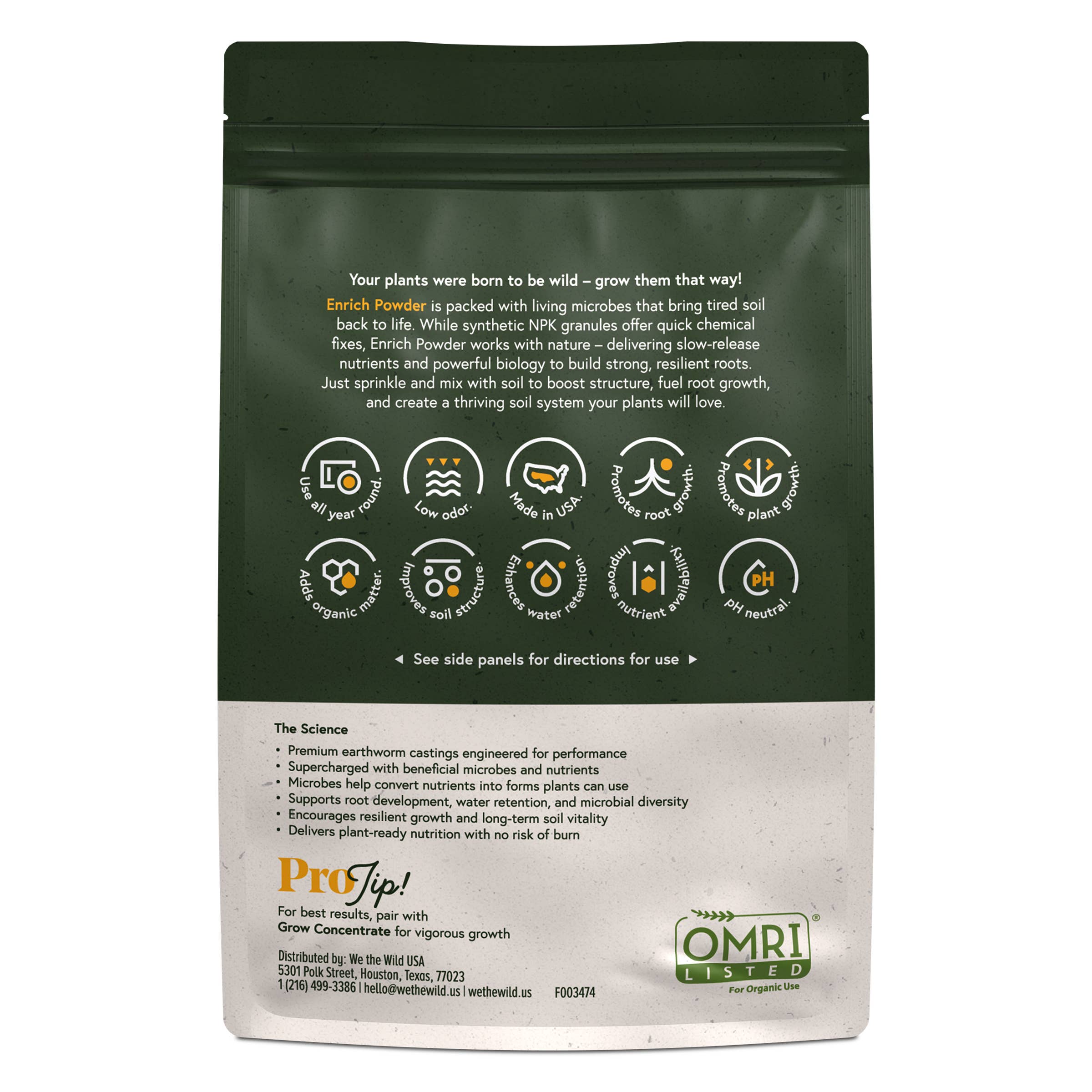 Enrich Organic Plant Food and Soil Amendment 14 oz