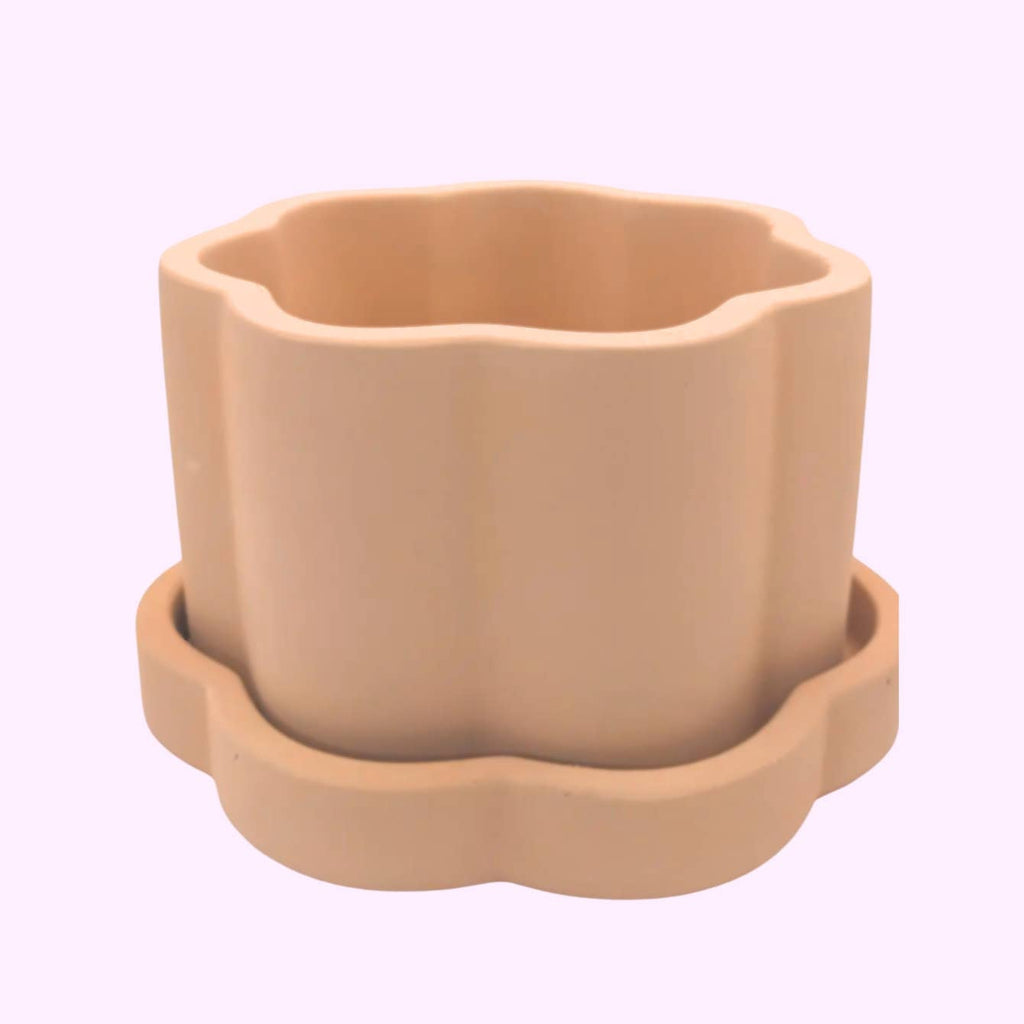 Groovy Colorful Plant Pot | 4" with Drain and Tray