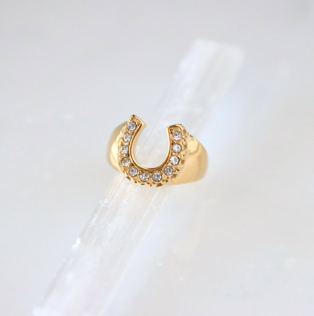 Zircon Horseshoe Ring