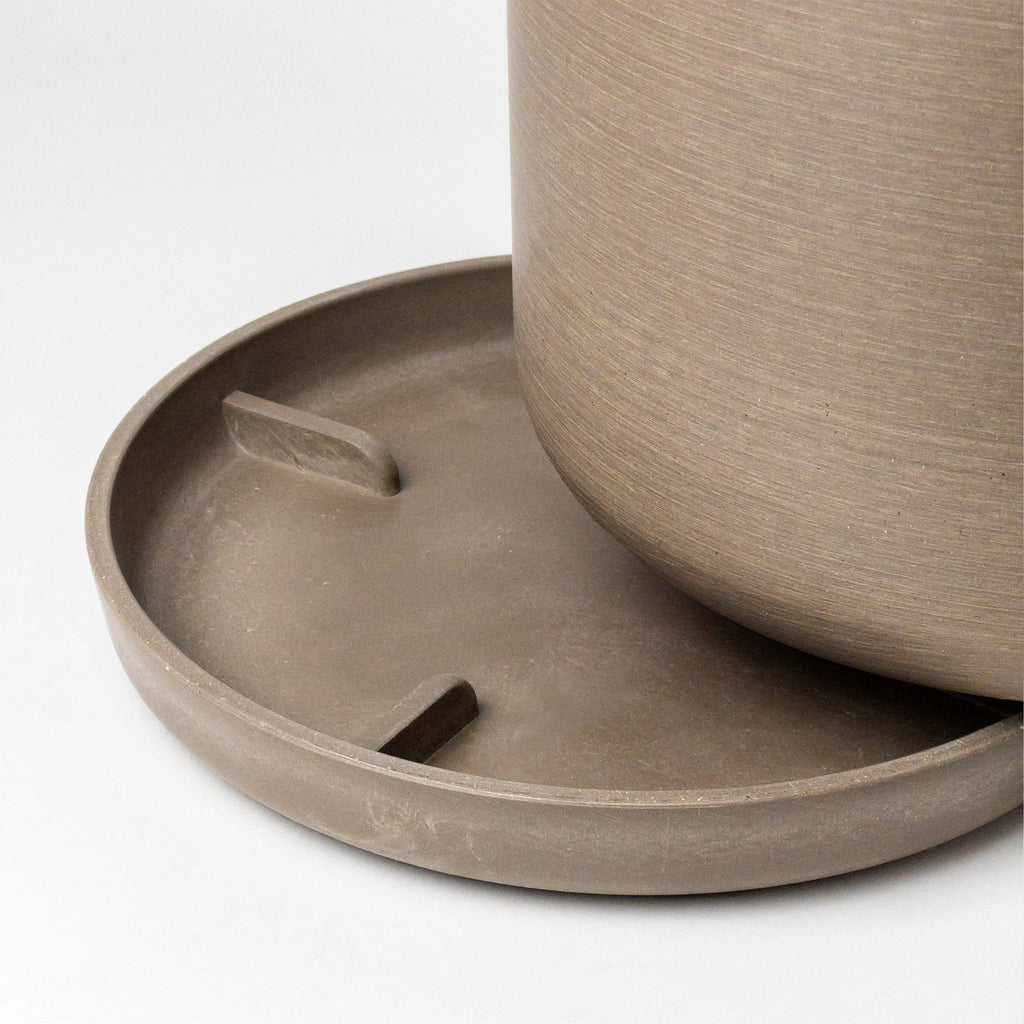 9” Signature Stone Planter & Saucer | Earth Tones