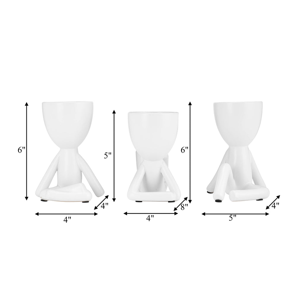 White Ceramic Sitting Humans