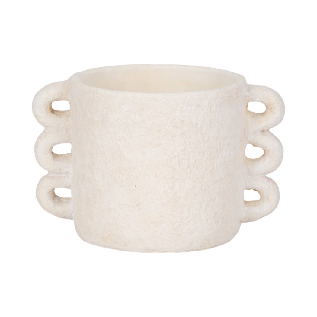 White Ceramic Round Multi-Loop Arch Handle