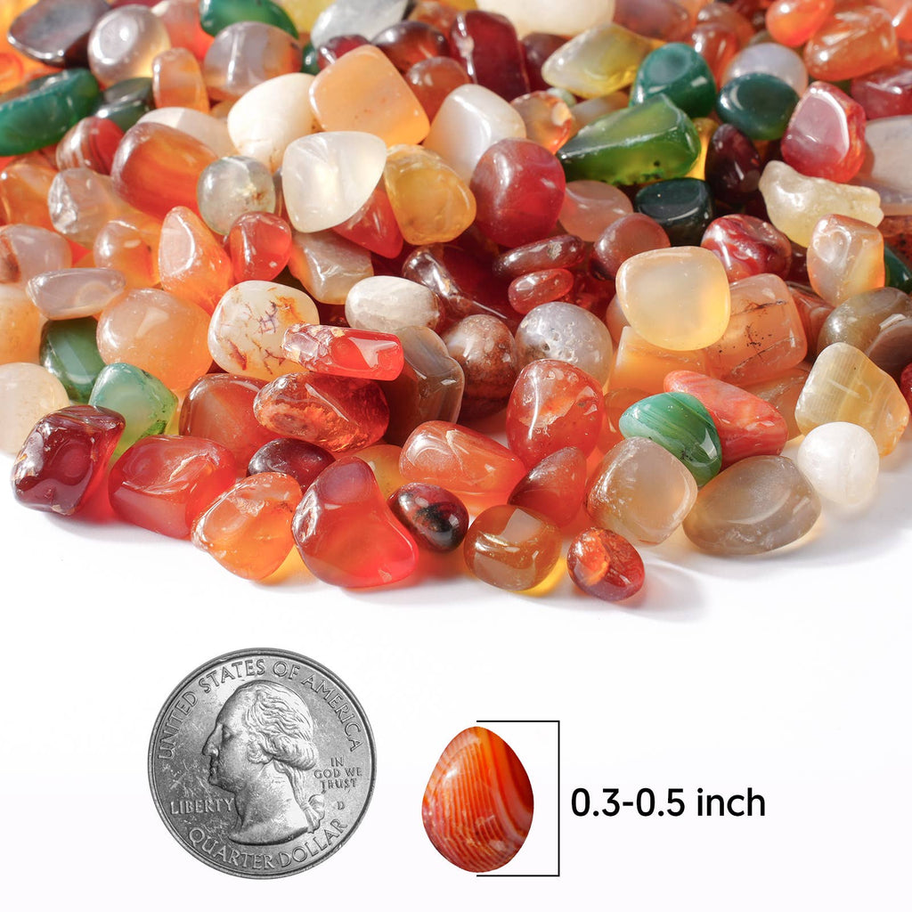 Mixed Crystal Pebbles, Polished River Rocks Decorative Rocks
