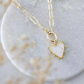 Enamel Heart Charm Necklace