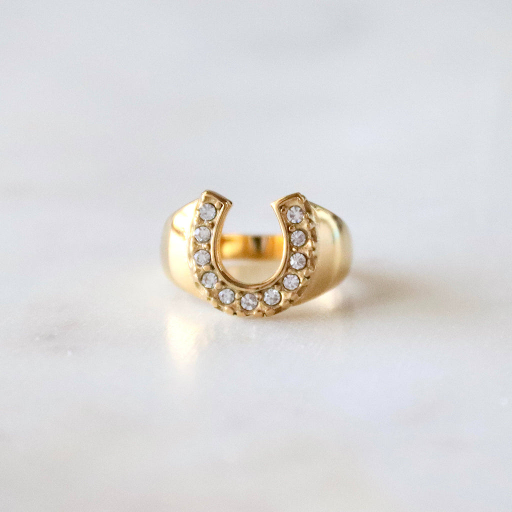 Zircon Horseshoe Ring