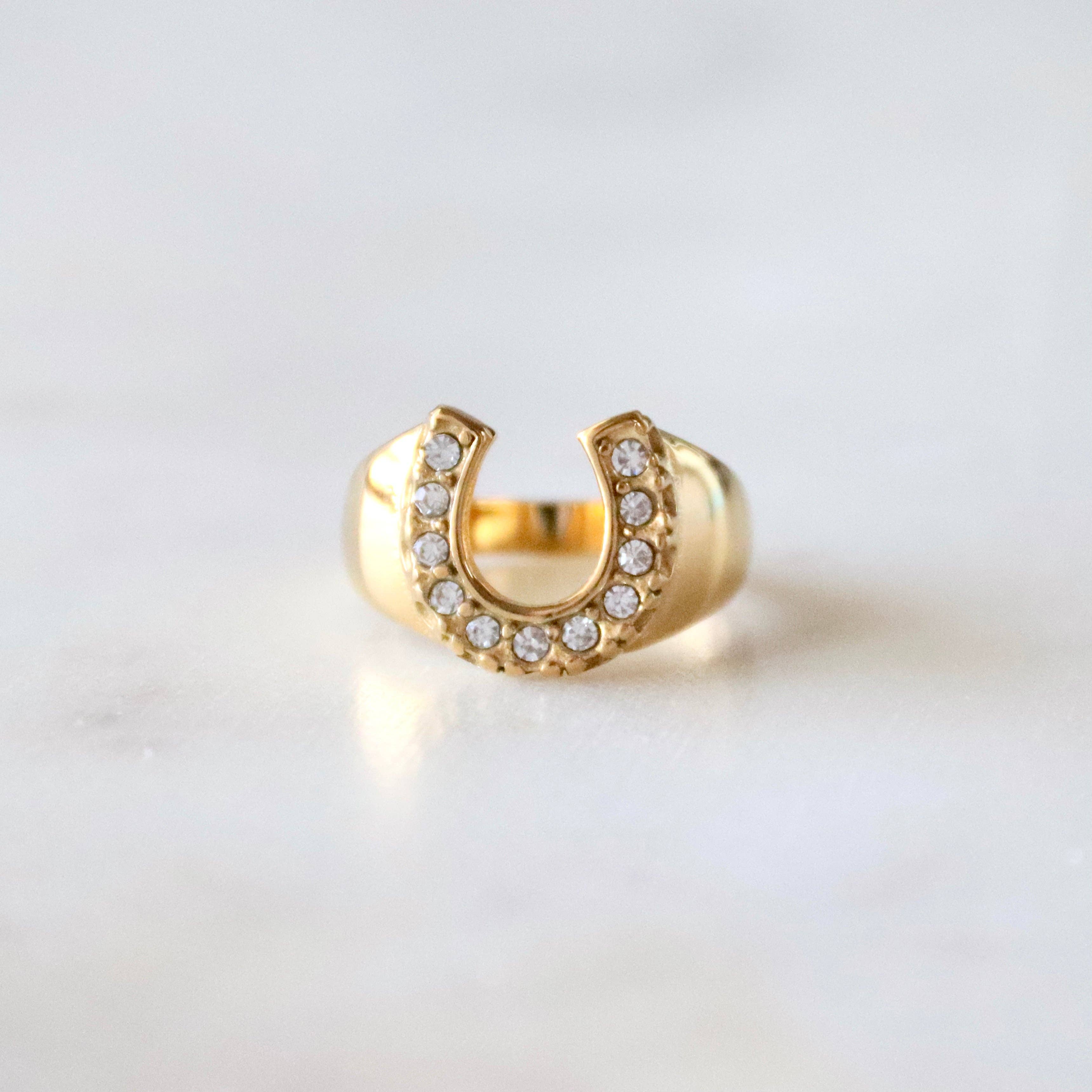 Zircon Horseshoe Ring