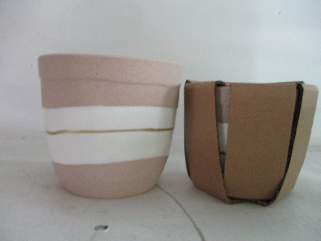 ORGANIC STRIPE PLANTER, 6.69" NESTED WITH 80291