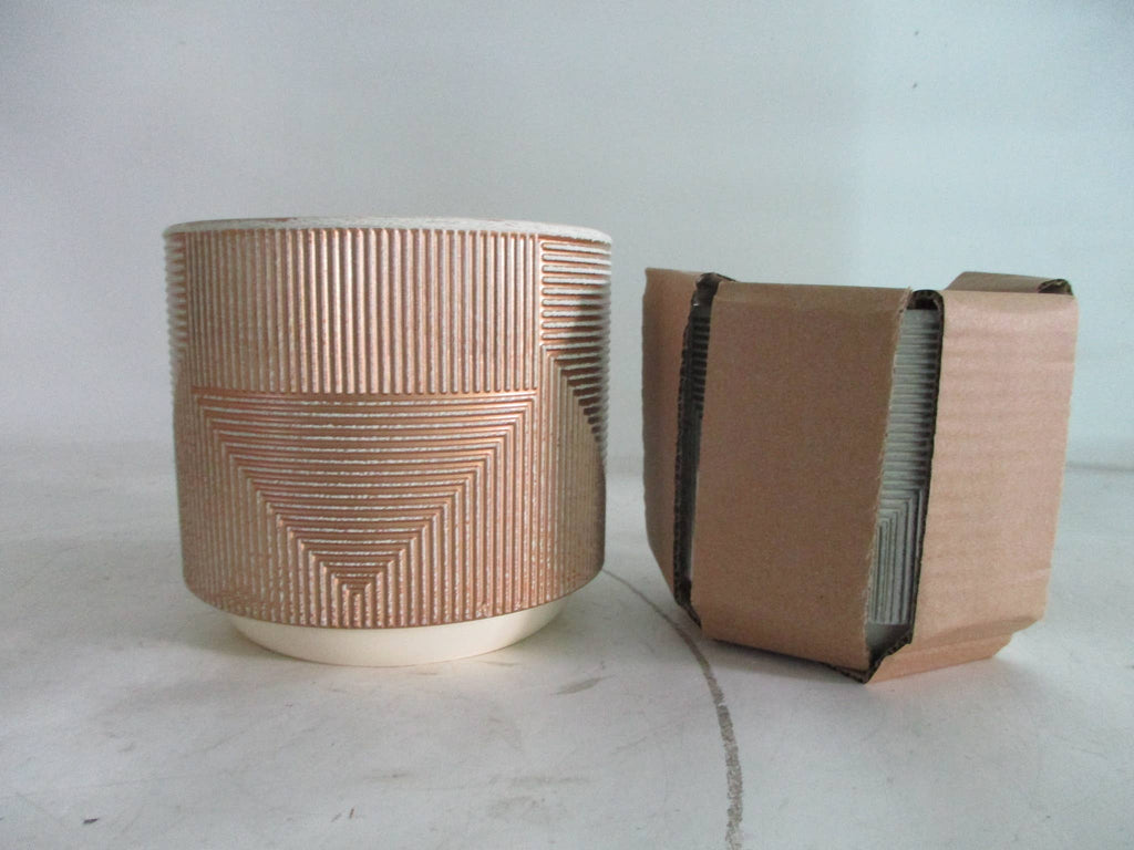 METALIC GROOVES PLANTER 6.69"