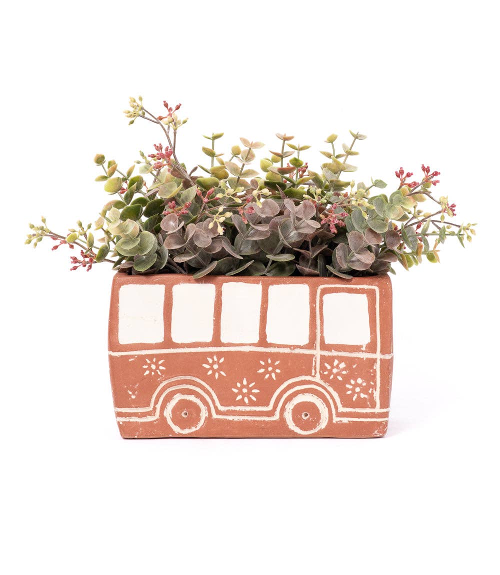 Vasanta Bus Planter - Terracotta
