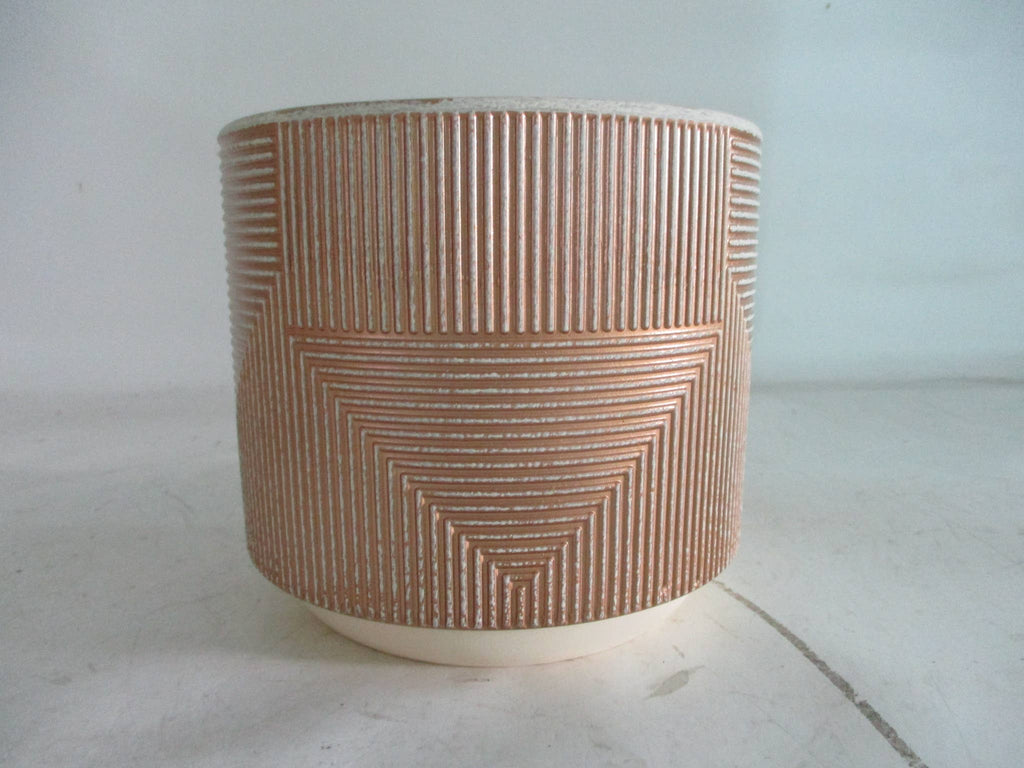 METALIC GROOVES PLANTER 6.69"